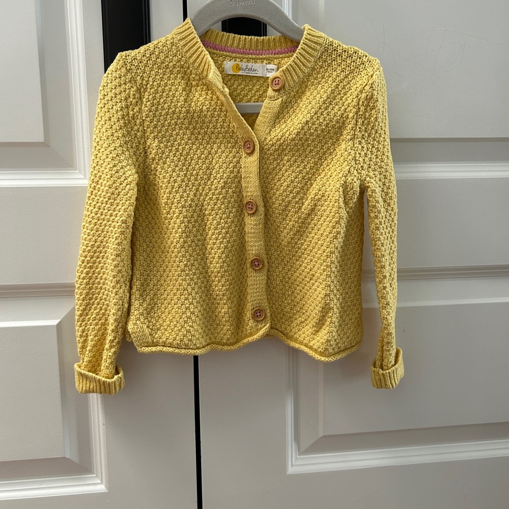 Boden toddler yellow knit sweater